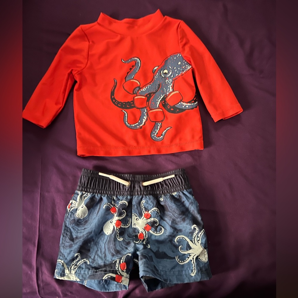 NEW Swimsuit 0-3mon baby octopus